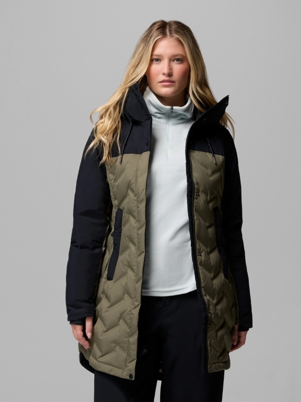 Columbia Women's Mountain Croo II Mid Down Jacket Omni-Heat Hooded Coat Size S